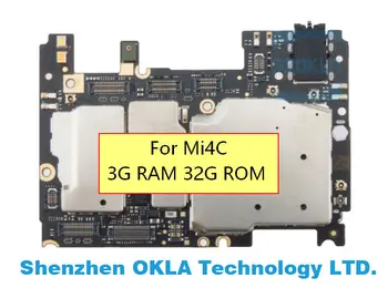 

1pcs For Xiaomi Mi 4C M4C MI4C 3G RAM 32GB ROM multi languages global firmware mainboard Mother board Logic Board Replacement