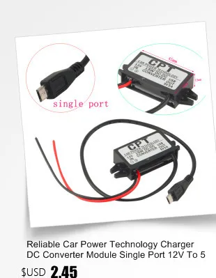 Преобразователь постоянного тока 12 В до 5 В 3A 15 Вт Duble USB выход адаптер питания с защитой от перегрузки/перегрузки по току/низкого напряжения