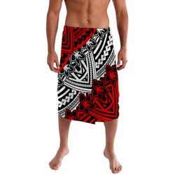 Polynesian Print Fabrics Aboriginal Half Skirt Customize With Logo Indigenous  Painting Art Cozy Men Half Skirt ie faitaga
