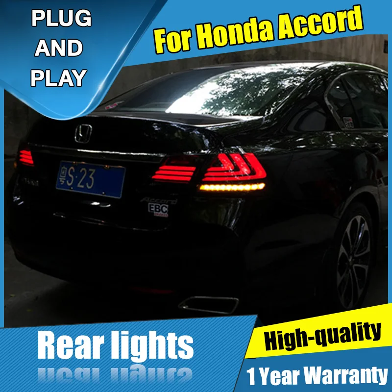 Автомобильный Стайлинг светодиодный задний фонарь для Honda Accord 9 задний светильник в сборе- для Accord задний светильник DRL+ сигнальный светильник поворота с 4 шт