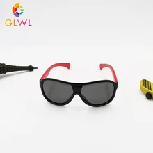 GLWL, детские солнцезащитные очки, Детские поляризованные очки с квадратными линзами, силиконовые детские зеркальные очки для мальчиков, дизайн, маленькие очки