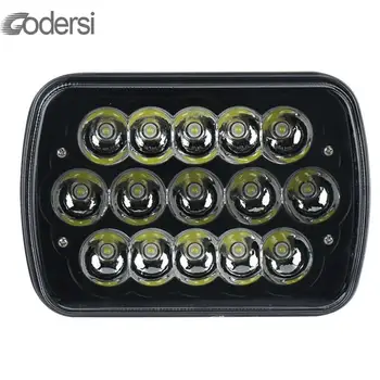 

1pc 45W 5X7Inch LED Projector Headlight High Low DRL Square Headlight for Jeep Cherokee XJ Wrangler YJ