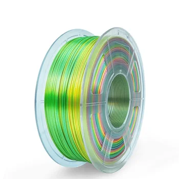 

PLA Silk Rainbow 3D Printer Filament Shiny Color Dimensional Accuracy +/- 0.02mm for Printer 1kg Spool 1.75mm Printing Material