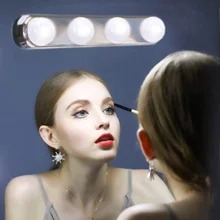Studio Glow 4 LED Bulbs Make Up Light Super Bright Portable Cosmetic Mirror Light Kit Battery Powered Makeup Light wall lamps