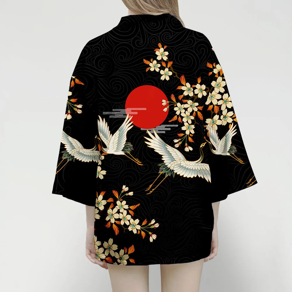 3D полный принт аниме рубашки кимоно для мужчин/женщин японский harajuku мультфильм женщин шифон рубашка японское кимоно высокое качество кардиган