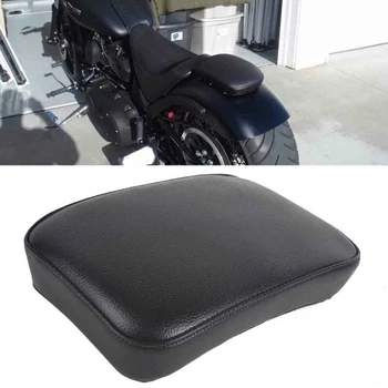 

Motorcycle Rear Fender Passenger Pillion 6 Suction Cup Synthetic Leather Seat Pad Black For Harley 26.5*18*5 Cm