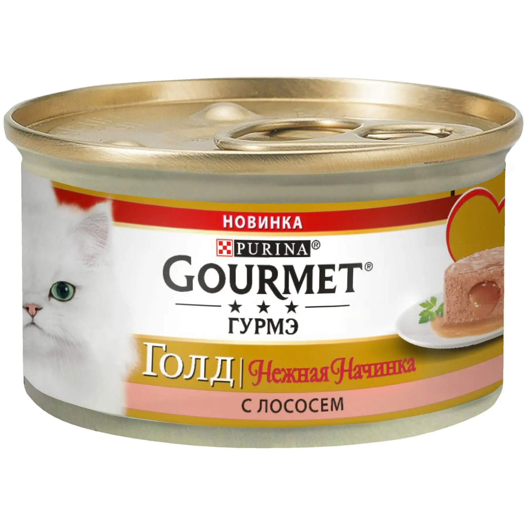 Gourmet Gold Нежная Начинка консервы для кошек (паштет) (Лосось 85 г.) | Дом и сад