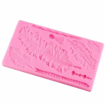

Three-dimensional feather cake trim Silicone mold Pink daily supplies family familiar article of everyday use
