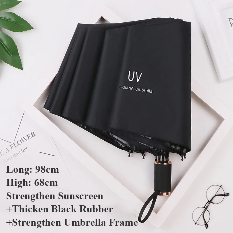 2 Sunumbrella компактный портативный складной Ультра солнцезащитный черный Универсальный Зонт женский стиль - Цвет: 2