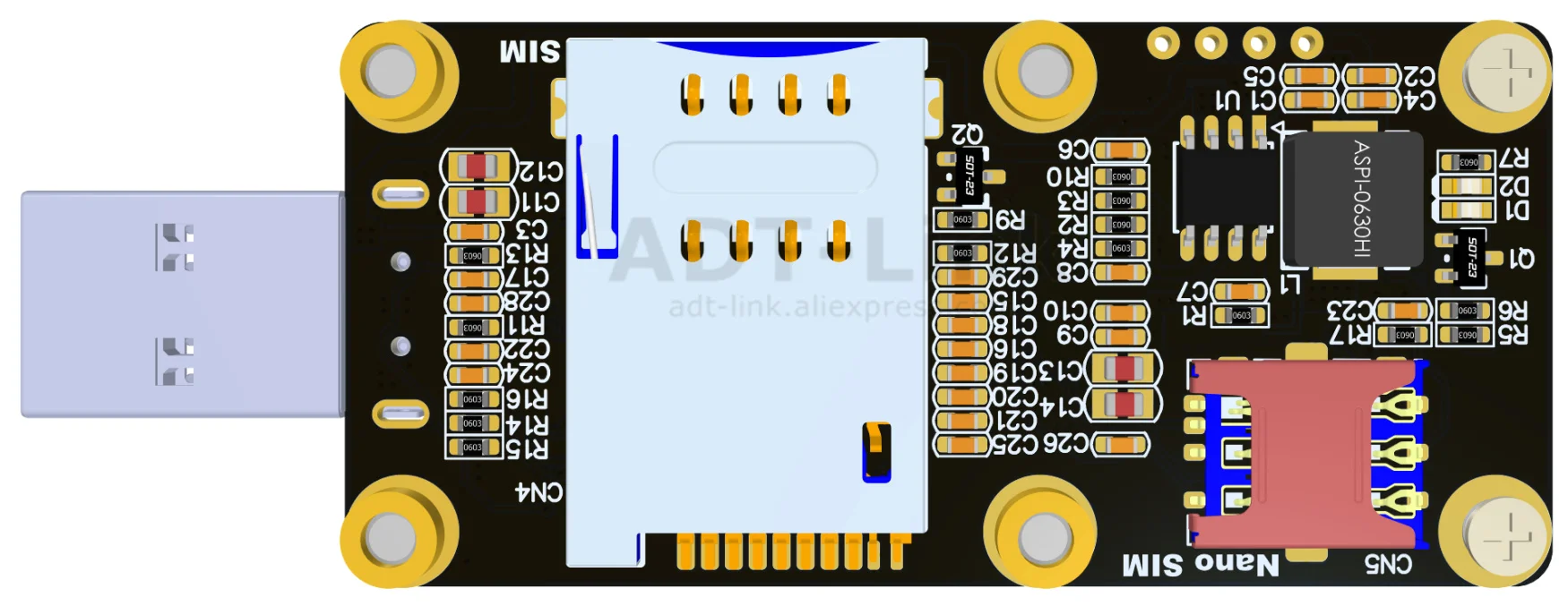Usb 3.0 para mini-pcie mpcie 5g 4g