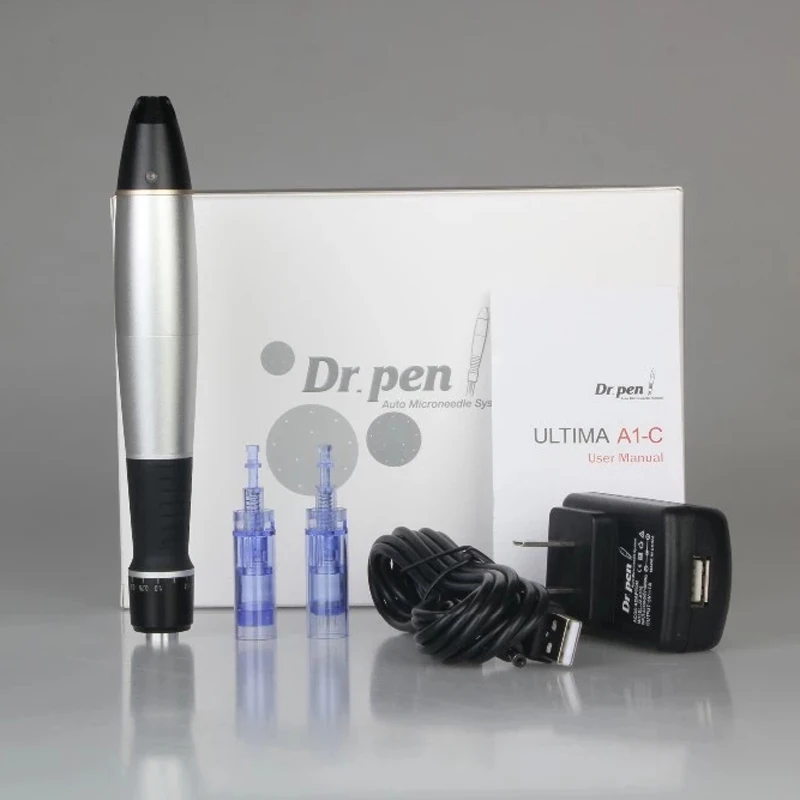 Dr. Pen Электрическая Микро-ручка для ухода за кожей набор инструментов Дерма прокатки система терапии отшелушивающая подтяжка кожи плотная машина - Цвет: AU PLUG
