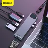 USB-хаб Baseus, USB Type-C, RJ45, HDMI, для MacBook Pro Air ► Фото 1/6