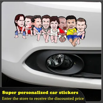

Car Stickers Personalized Car Decoration Creative Funny Cover Scratches Waterproof Car Decoration Glue Football star Cartoon