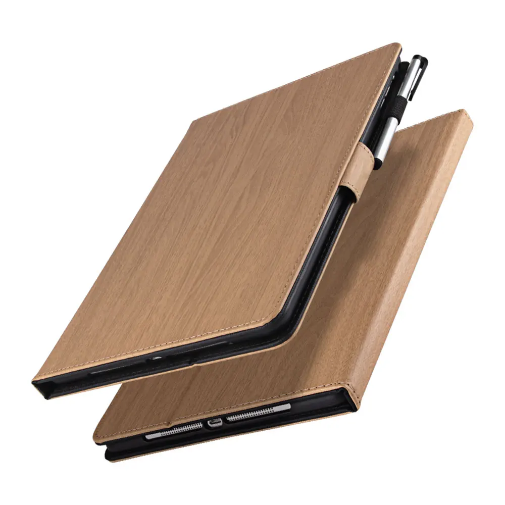 

Case for iPad Air 2, Magnetic Auto Wake Up Sleep Wood Pattern Flip Case With Smart Stand Holder Cover for iPad 6 case