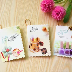 Mini cartes de vœux pliables 6x9cm, 20 pièces, décoration de timbres simples, vierge, fleurs d'anniversaire et de mariage, DIY bricolage 