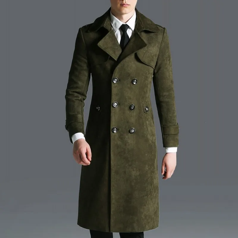 Men's long military trench coat Clearance