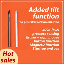 Stylet tactile pour Microsoft Surface Pro X 7 6 5 Original, sensibilité à la pression, rejet de paume