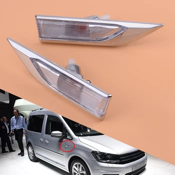 

Silver 2pcs Side Marker Turn Signal Light Indicator 7E0949102D Fit For VW Transporter T6 Caravelle Multivan MK VI Caddy MK4