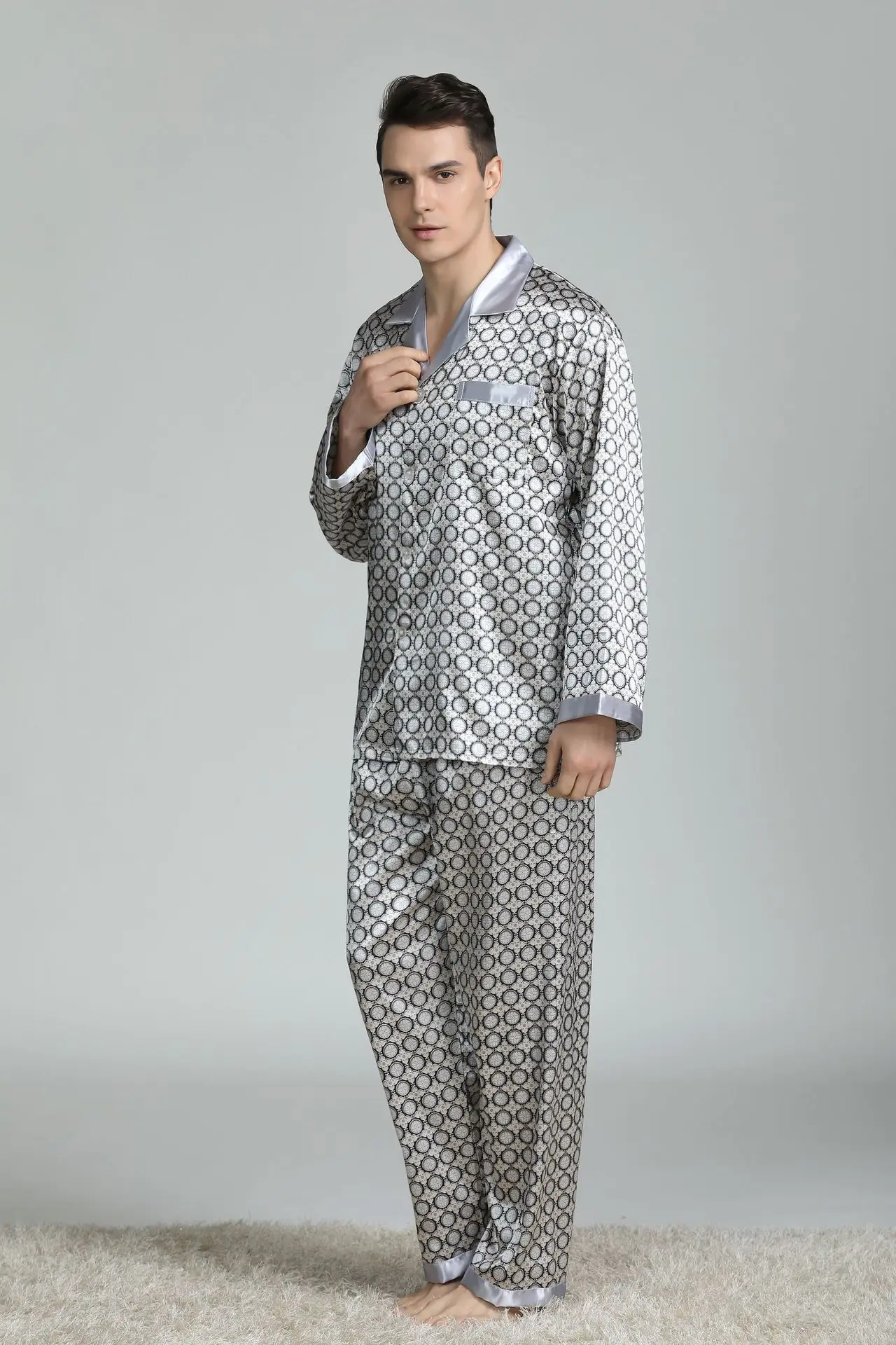 calças dois pijamas dos homens conjunto pijama