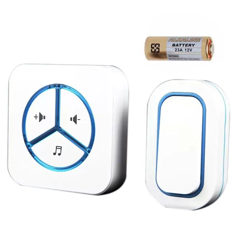 

Wireless Doorbell Kit Adjustable Volume Operating at 1000ft Plug In Doorbell with 2 Receivers and 1 Door Chime Push Button for H