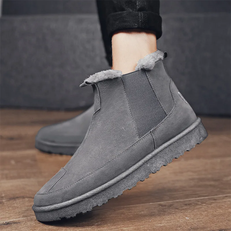 

Spring Winter 2020 Outdoor Hight-top plus Velvet MEN'S SHOES New Style Anti-slip Wear-Resistant Acts Shoes Sports Footwear Light