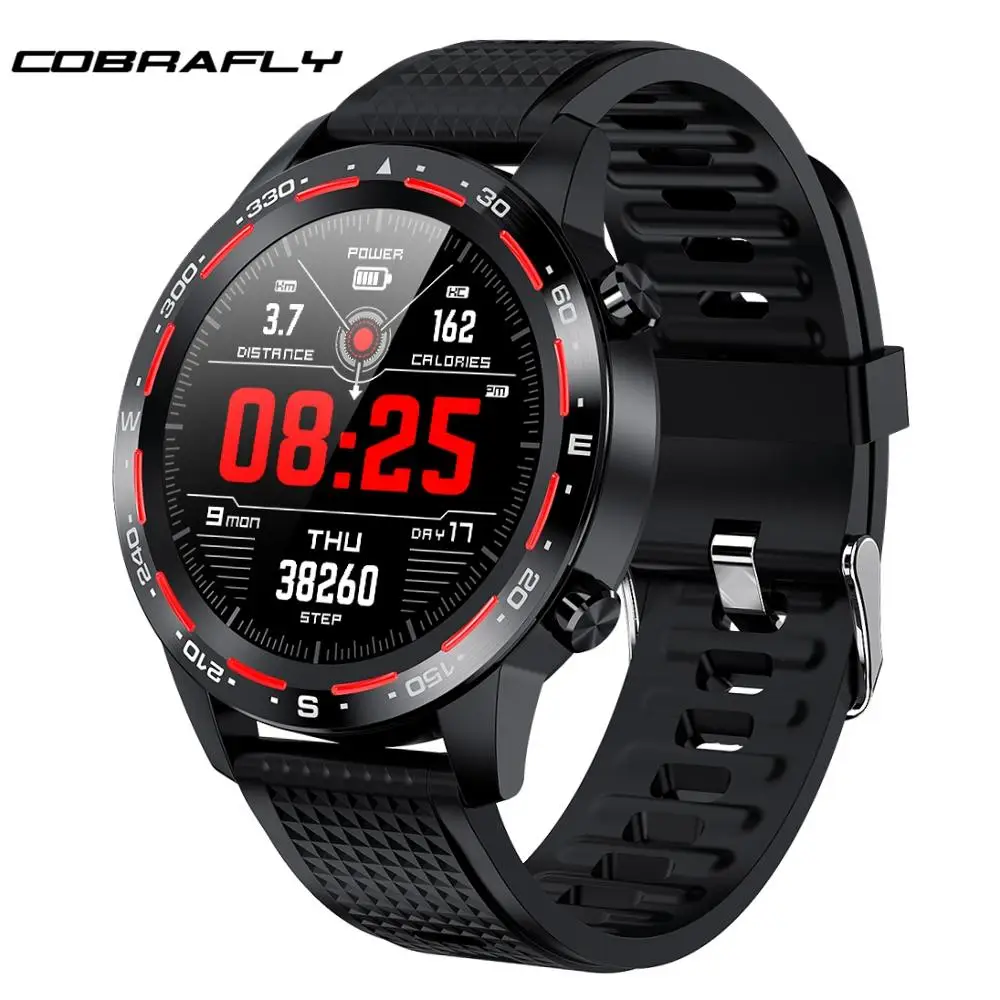 Смарт-часы Cobrafly L12 ЭКГ круглые полностью сенсорные мужские спортивные