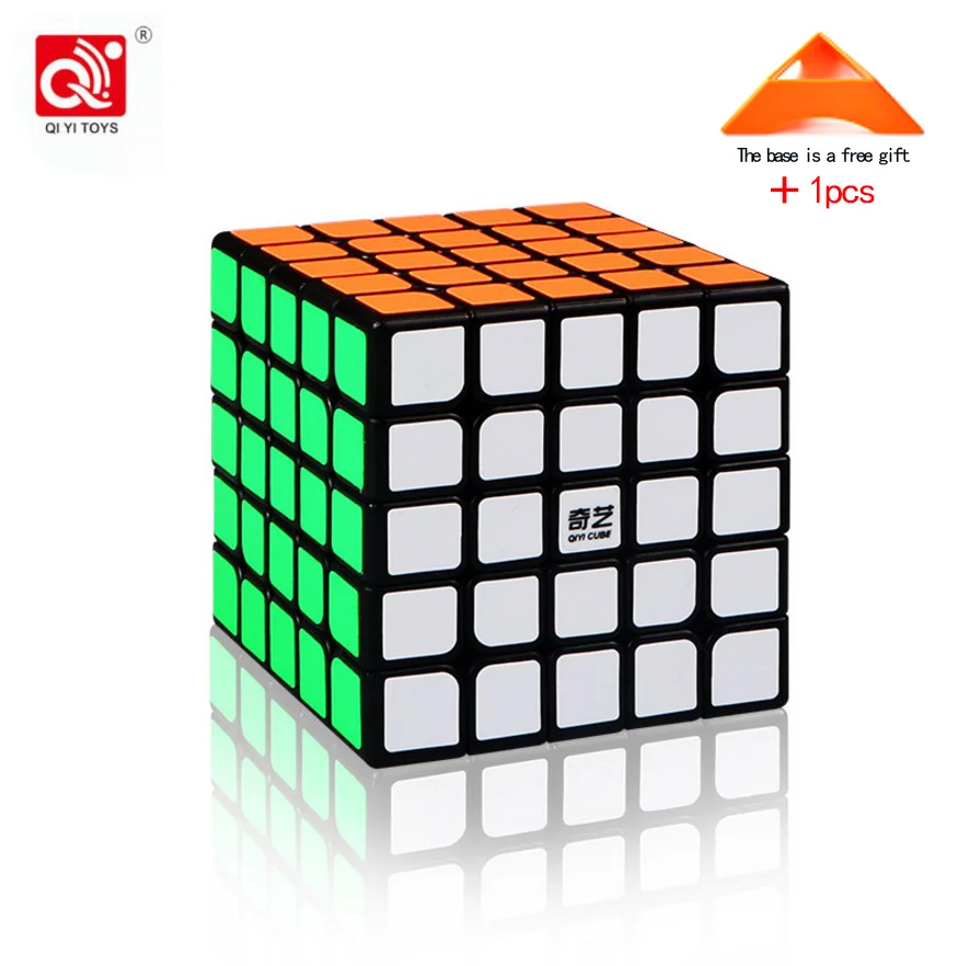 QiYi QiZheng, 5x5x5, магический куб, черная наклейка, профессиональные скоростные Детские кубики, игрушки, головоломка, обучающая, Cubo Magico, Подарочные игрушки