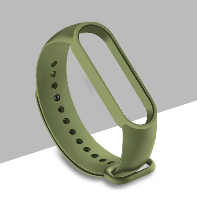 Replacement Bracelet for Xiaomi Mi Band 3 4 5 Strap Silicone Wrist Strap for Mi Band 3 4 5 Wriststrap Wristband for Miband 3 4 5 green