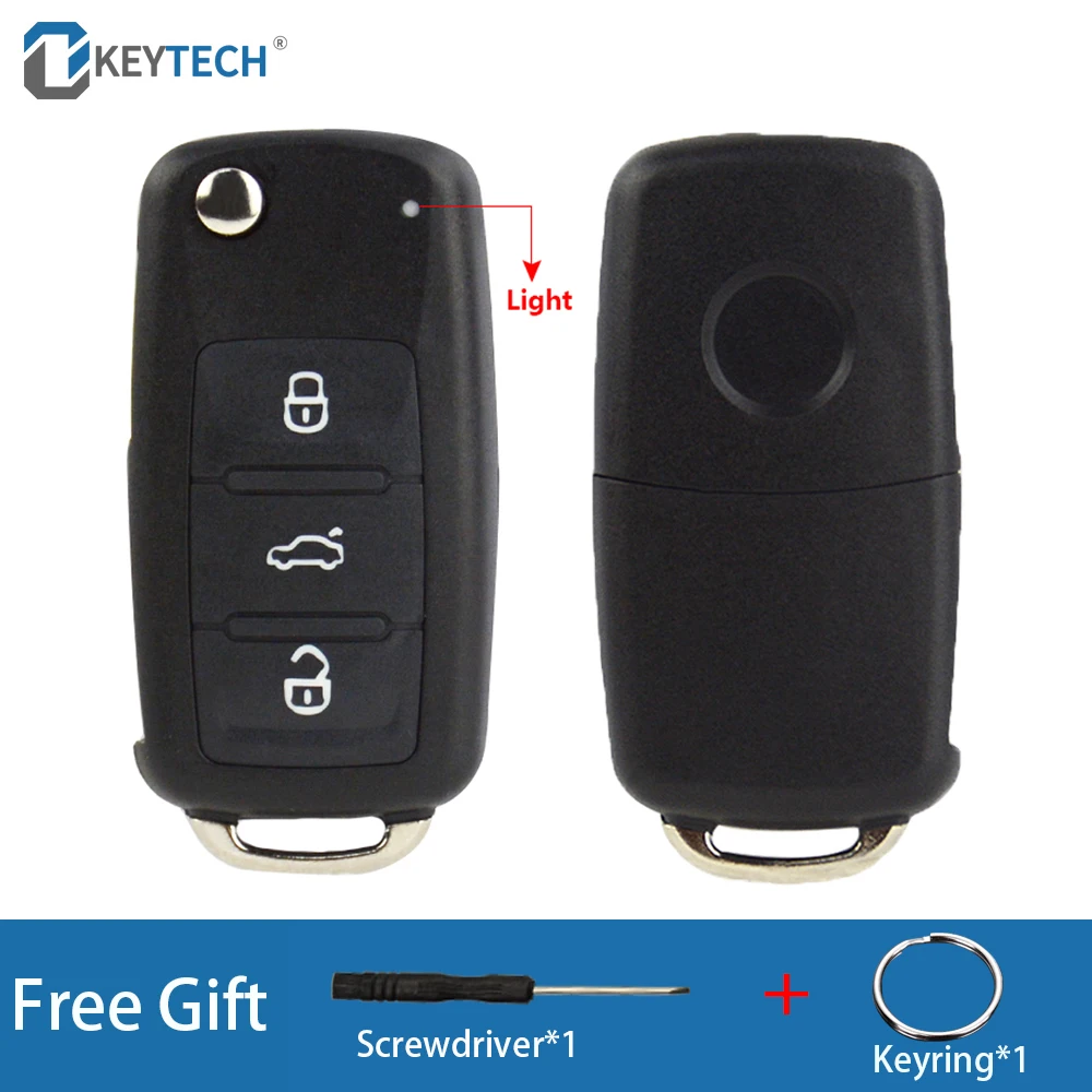 OkeyTech раскладной чехол для ключа VW VOLKSWAGEN Tiguan Golf Sagitar Polo MK6 с дистанционным