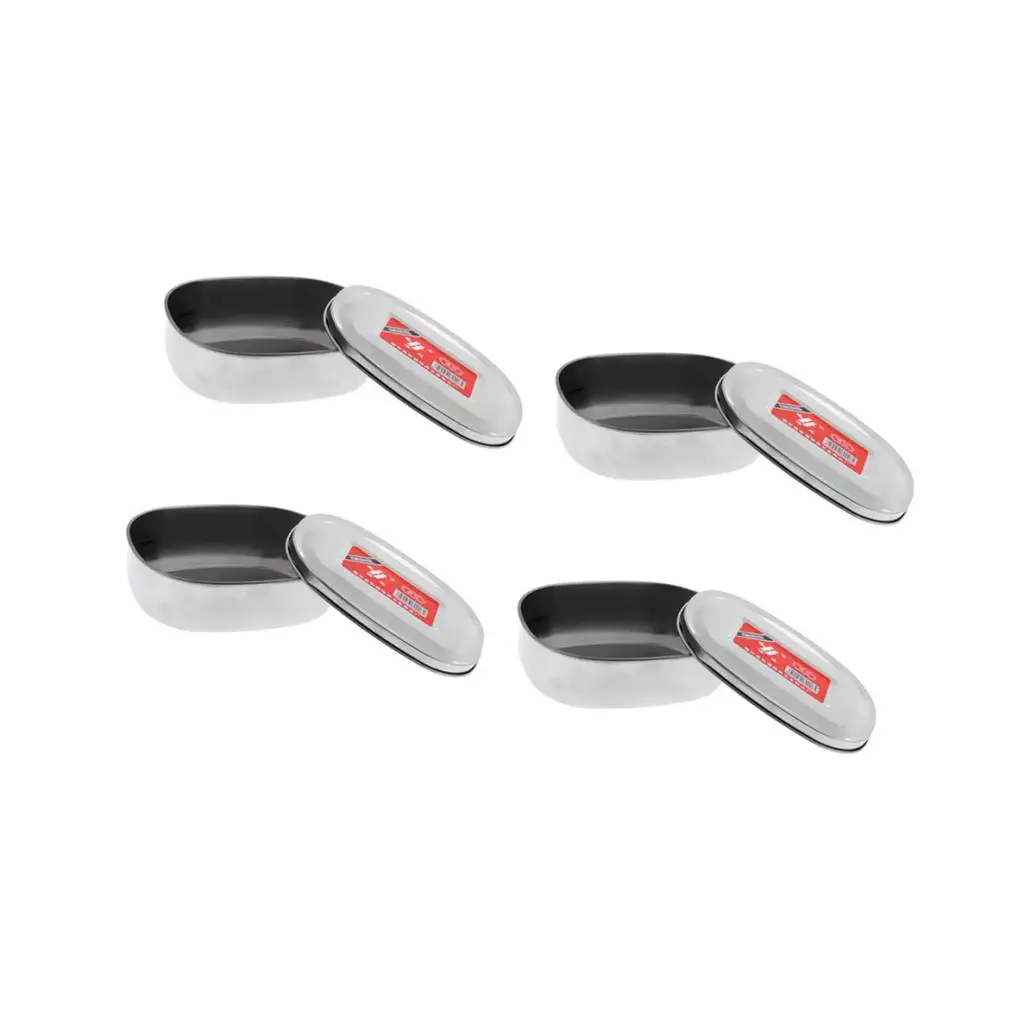 4pcs Stainless Steel Bento Lunch Box School Camping Food Storage Container