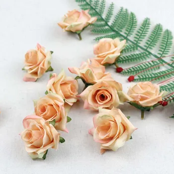 

Lulang Coral Roses 15PCS Flower Heads In Bulk Artificial Rose Flower Heads for Wedding Decoration DIY Wreaths 6cm Fake Flowers