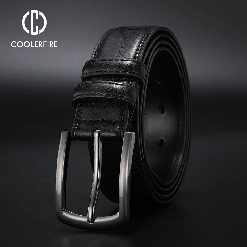 New Fashion Men's Genuine Leather Belts Designer Belt for Man Pin Buckle  with Leather Strap Business Dress Male Belts HQ091 - AliExpress
