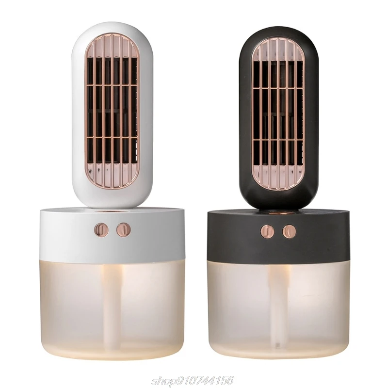 DesktopWaterCoolingFanSuperQuietDeskFanAirCoolerwNightLight