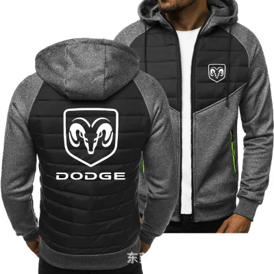 

2020 New Men Hoodies for Dodge Spring Autumn Jacket Casual Sweatshirt Long Sleeve Zipper Hoody