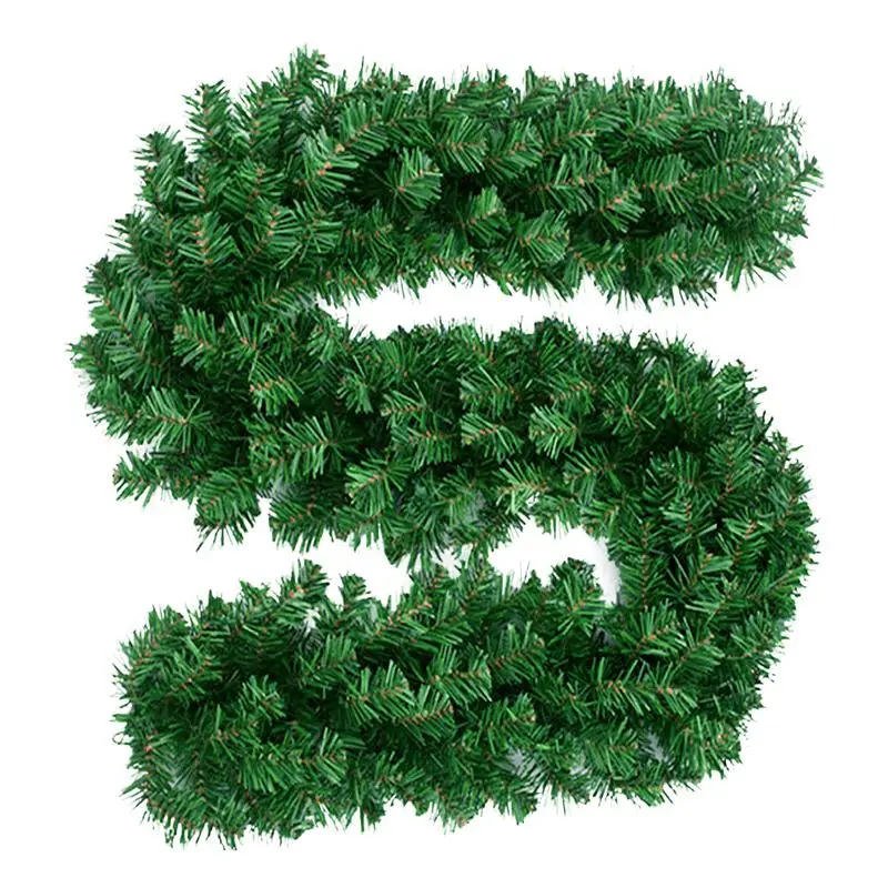 1PC Simulation Christmas Rattan Simple Durable Festive Decor Hanging Rattan Pine Leaf Wreath Party Ornament for Window Wall Door