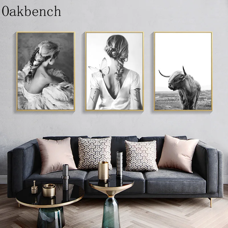 Фотообои черного и белого цветов|painting poster|picture for living roomwall pictures |