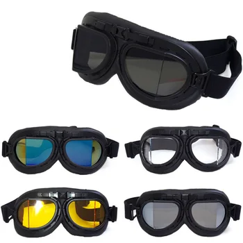 

NEW WWII Vintage style motorcycle gafas motocross moto goggles Scooter Goggle Glasses Aviator Pilot Cruiser dirt bike vasos