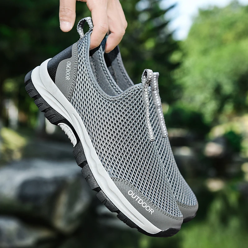 Men's Vulcanize Shoe Sneakers Summer Mesh Casual Shoes Breathable Rubber Non-slip Lightweight Shoes 2021 Men Loafers Footwear images - 6