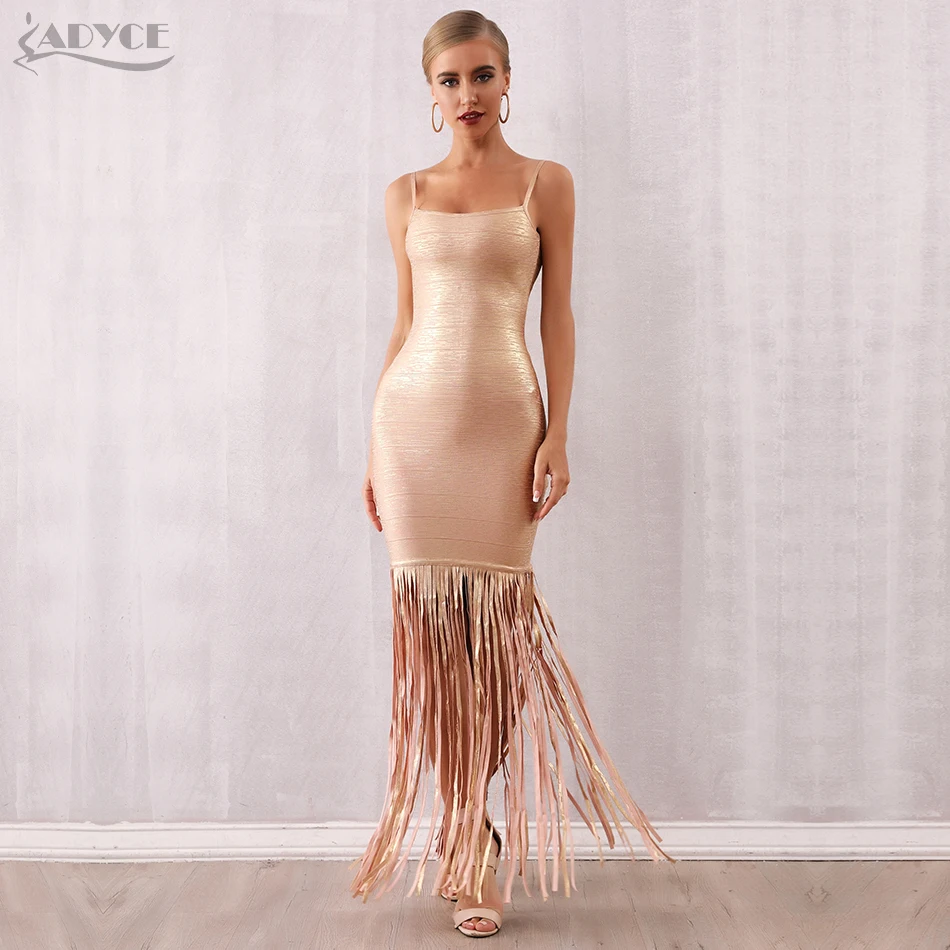 Adyce 2021 Новое летнее макси платье с кисточками женское Бандажное Vestidos сексуальное