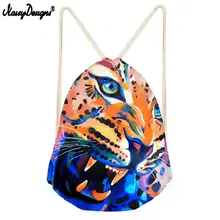 Рождественские Сумки на шнурке с животными для девочек, Детский рюкзак на заказ, модная женская сумка для подростков, дропшиппинг, детский рюкзак