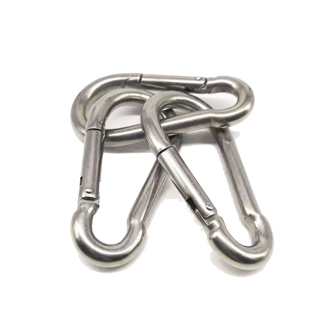 цена M4 4PCS Stainless Steel 304 Carabiner Carbine Snap Hook