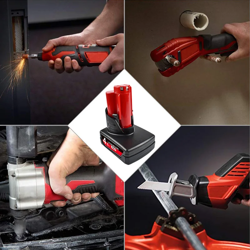 12V 6.0Ah литий ионный Батарея Совместимость с Милуоки M12 XC 48 11 2420 2450 2460 2411