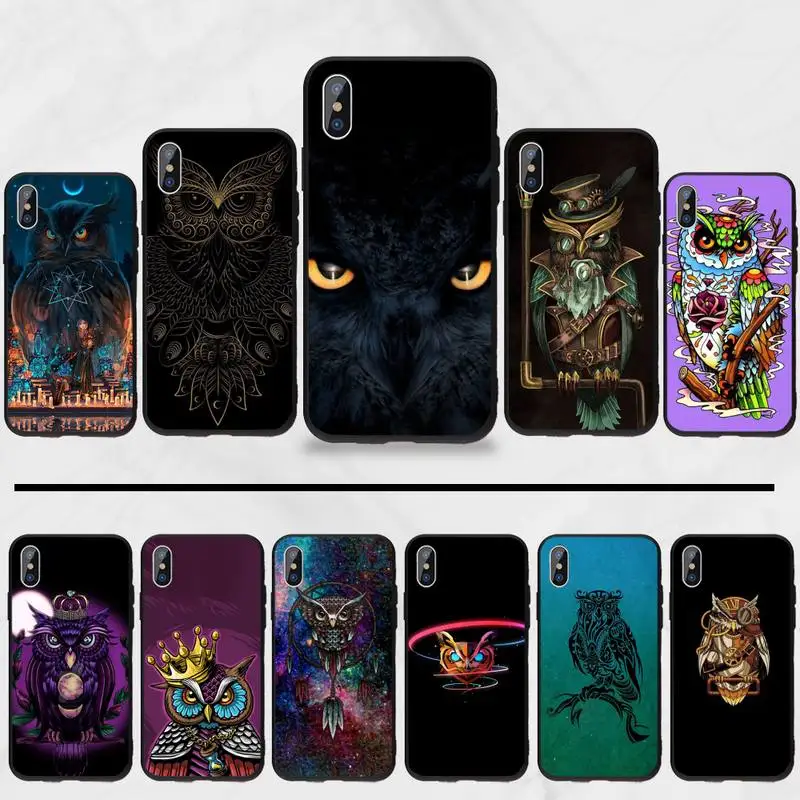 owl animal cool Coque Shell Phone Case For iphone 5 5S SE 5C 6 6S 7 8 plus X XS XR 11 PRO MAX | Мобильные телефоны и