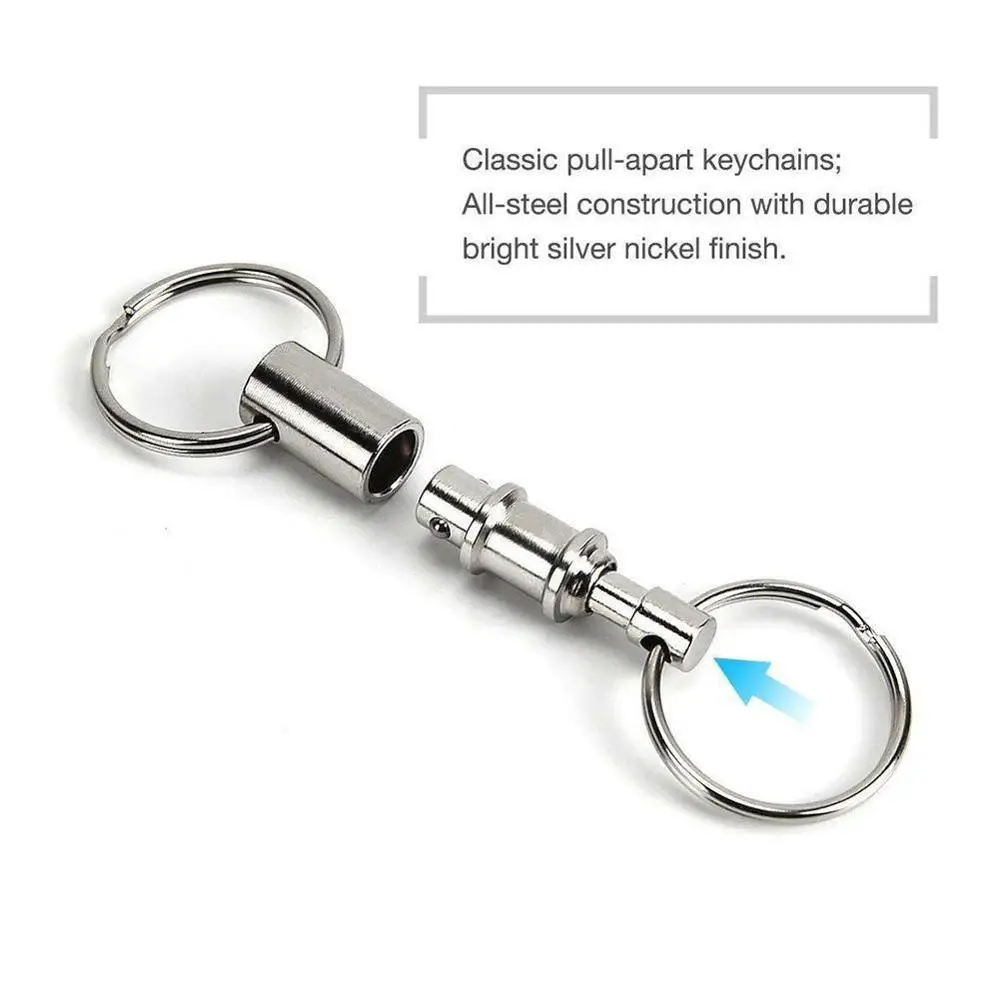 Keychain Carabiner Double Head Key Keychain Outdoor Tactical EDC Car Carabiner Climbing Locking Hanging Padlock Camping Hiking Survival key ring