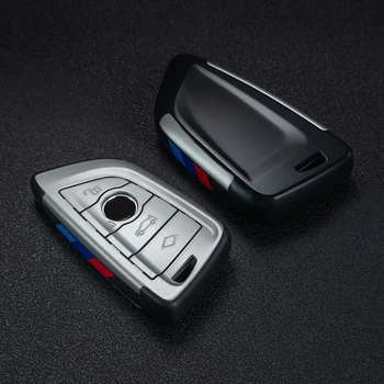 

Car key Cover Case for BMW X1 X5 X6 F15 F16 F48 BMW 1 / 2 Series Plating Remote Controller Key Bag Holder for bmw blade KeyChain