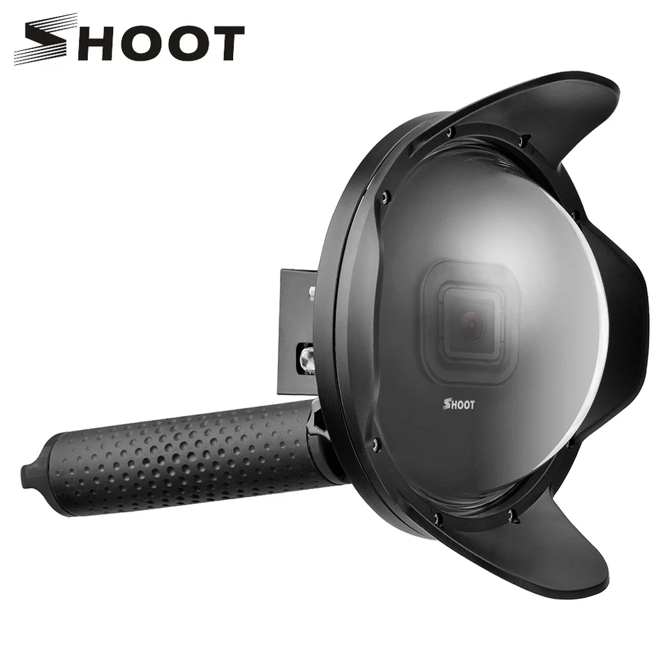 

SHOOT Underwater Dome Port for GoPro Hero 7 6 5 Black with Float Grip Waterproof Case Sunshade Lens Dome Go Pro 6 5 7 Accessory