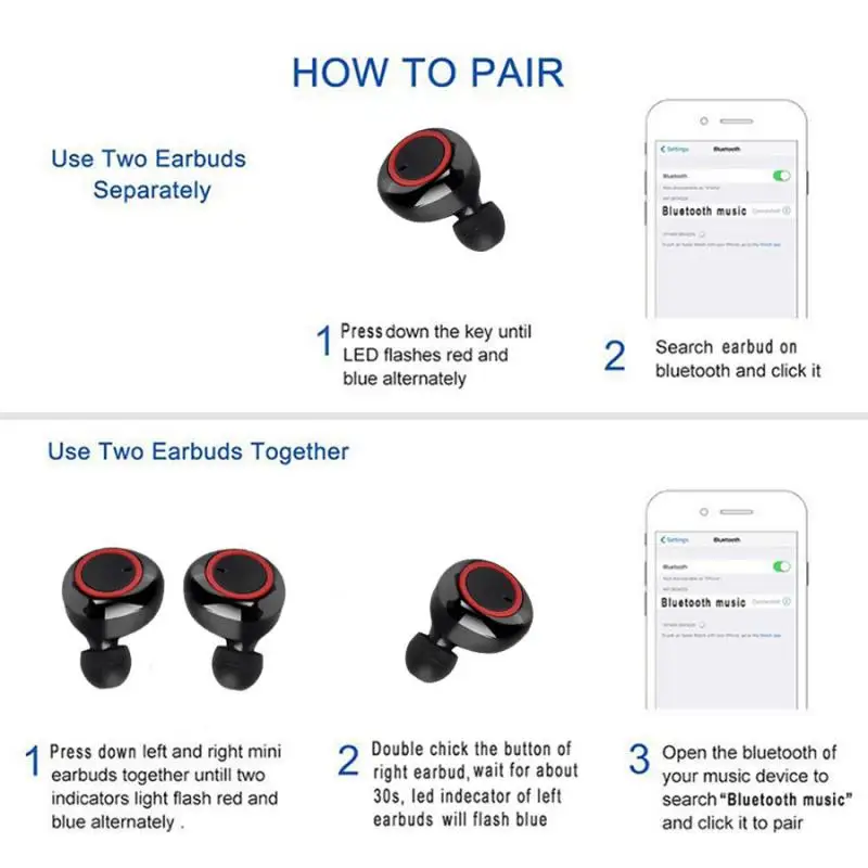 Y50 TWS Bluetooth Earphones Wireless Headphones Smart Touch Control HD Stereo Headsets Sport V5.0 Earbuds With Mic Charing Box