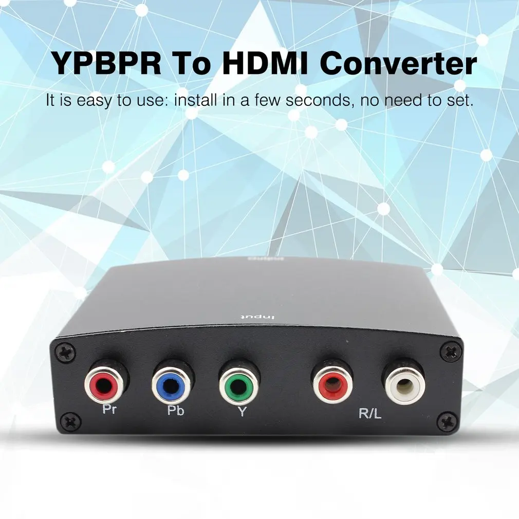 Профессиональный YPBPR+ аудио R/L в HDMI конвертер адаптер преобразования поддерживает высокое разрешение видео до 1080p