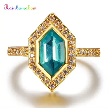 

Rainbamabom Vintage 925 Solid Sterling Silver Blue Topaz Aqumarine Gemstone Wedding Engagement Ring Bands Fine Jewelry Wholesale
