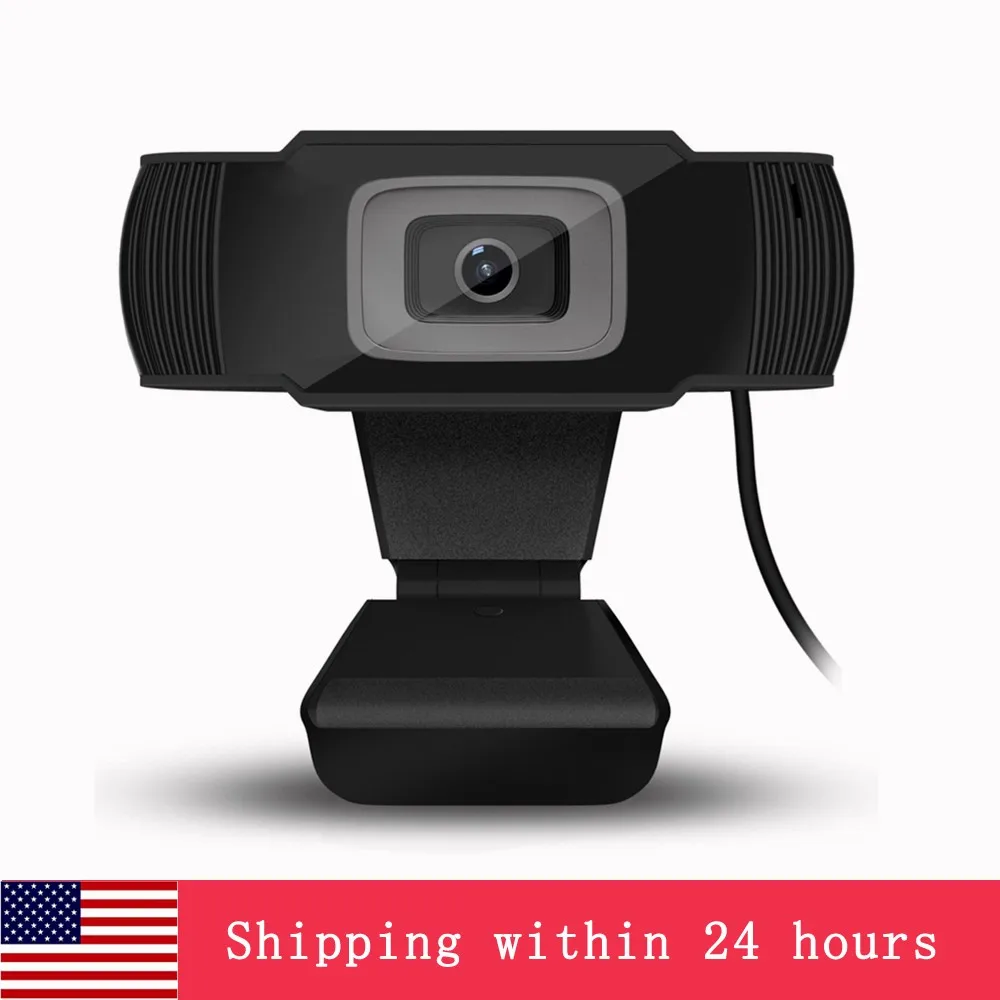 Новая веб камера HD 1080P USB вращающаяся для видеозаписи с микрофоном ПК настольного